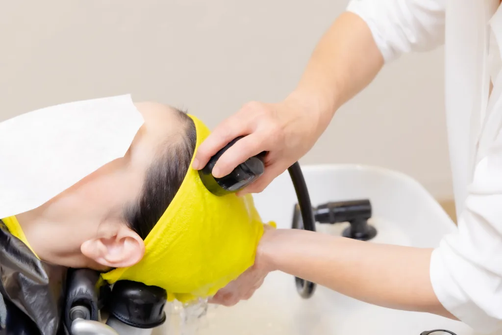 シャンプー剤塗布画像1